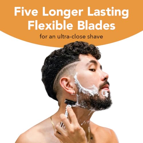 BIC Flex 5 Disposable Razor for Men, Sensitive Skin Razor For a Smooth, Comfortable and Close Shave, 10 Piece Razor Set