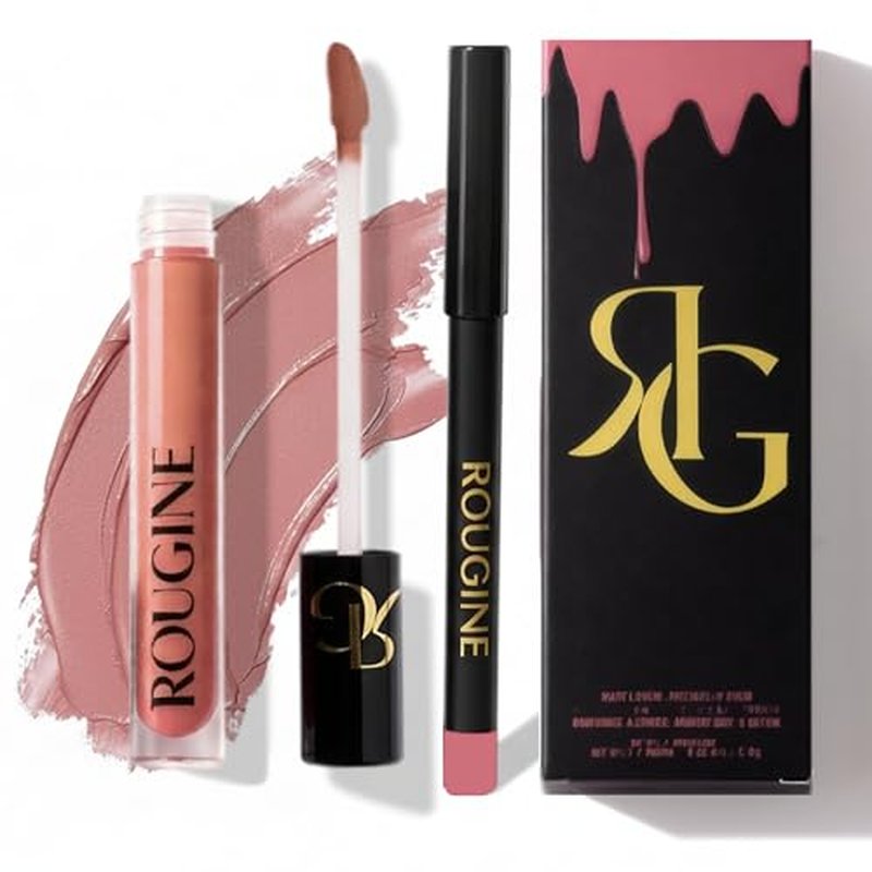 Lip Gloss and Lip Liner Set for Women ? Daddy¡¯s Girl Gloss Finish ? Smooth Shine Lip Gloss, Soft Glide Lip Liner Pencil ? Hydrating Makeup Lip Moisturizer Combo ? Vitamin E & Shea Butter