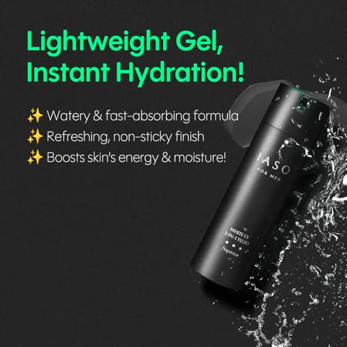 IASO For Men White EX 2-IN-1 Fluid Supreme | Premium After Shave and Moisturizer, Wrinkle Reducing, Skin Reconditioning, Korean Men Care, 5.07 oz