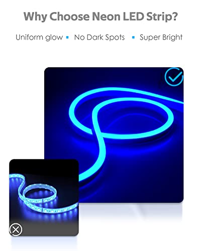 Samsion Blue 25M Waterproof Dimmable Neon Rope Lights - Indoor & Outdoor LED Strip