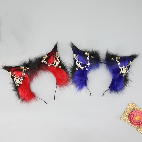 Women’s Furry Cat Ear Headband - Cosplay Party Hair Accessory