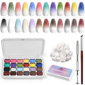 24 Colors Patting Nail Gel Polish Kit Ombre Painting Gel Palette - Professional & Beginner Friendly