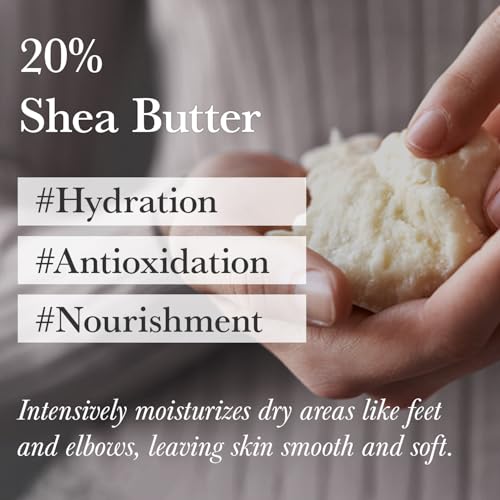 Mary&May SEOUL EDITION Shea Butter & Rice Bran Body Cream - Korean Vegan Boby Moisturizer for Dry and Sensitive Skin with Ceramide - Fragrance Free Body Butter, 8.45oz.