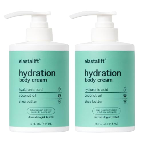 Elastalift Hyaluronic Acid Body & Face Moisturizer 2-Pack, Hydrating Anti-Aging Lotion, 15 Fl Oz