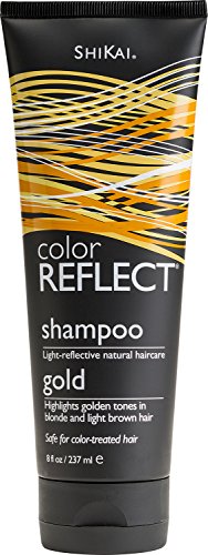 Shikai Color Reflect Gold Shampoo - Brightening Hair Care, 8oz x 3