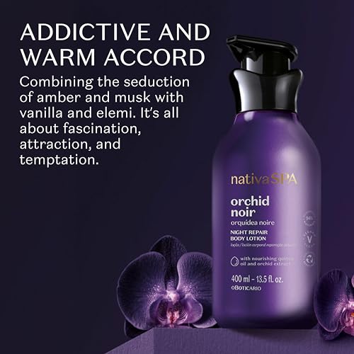 Hydrating Body Lotion with Quinoa Oil & Orchid Noir Fragrance - 13.5 oz