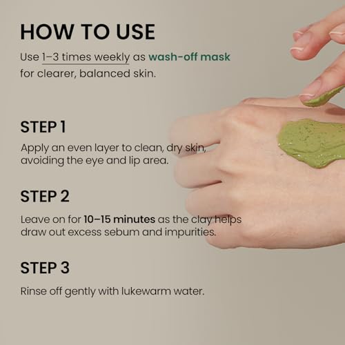 Papa Recipe Mud Cream Mask with Tea Tree - Pack of 2, Pore Purifying & Gentle Exfoliating for Sensitive Skin