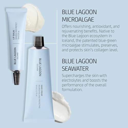 Blue Lagoon Iceland Hand Cream and Lip Balm Set | Bioactive Skincare for Dry Skin