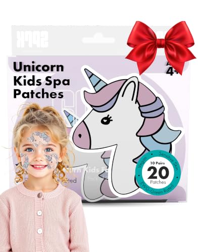 Kids Unicorn Face Masks Skincare Set - Organic Vegan & Kid Safe, 10 Pack