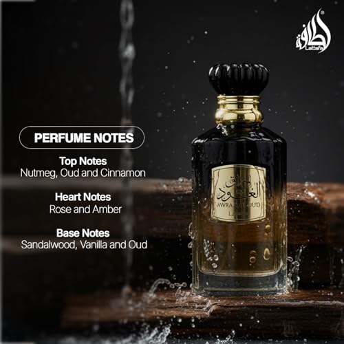 Lattafa Awraq Al Oud Unisex Eau De Parfum Spray 3.4oz - Long lasting, luxurious fragrance