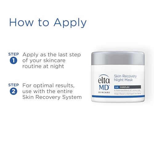 EltaMD Skin Recovery Overnight Face Mask, Moisturizer Cream Night Mask for Face & Neck, Safe for Sensitive Skin, 1.7 oz Jar
