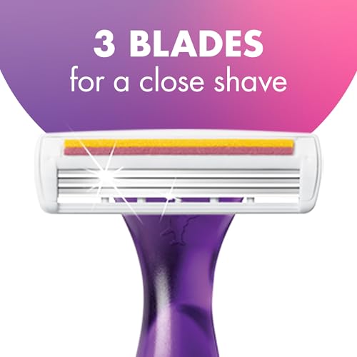 Disposable Razor Set - BIC Soleil Twilight 4-Count Pack of 6 Women’s Razors with Triple Blades