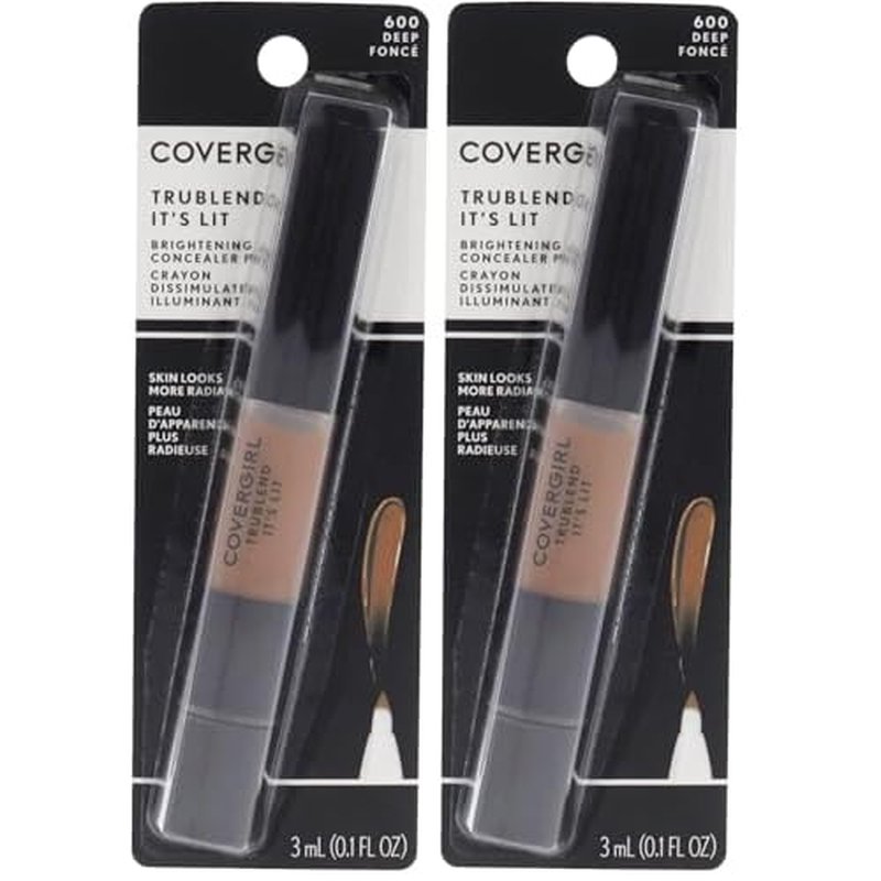 COVERGIRL Trublend It's Lit Concealer, Deep D6-D8, 0.10 Ounce (Pack of 2)