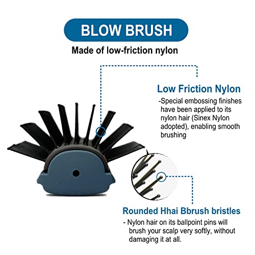 Vess Professional Ceramic Blow Brush 9 Rows Wide Hair Styling Tool - Made in Japan