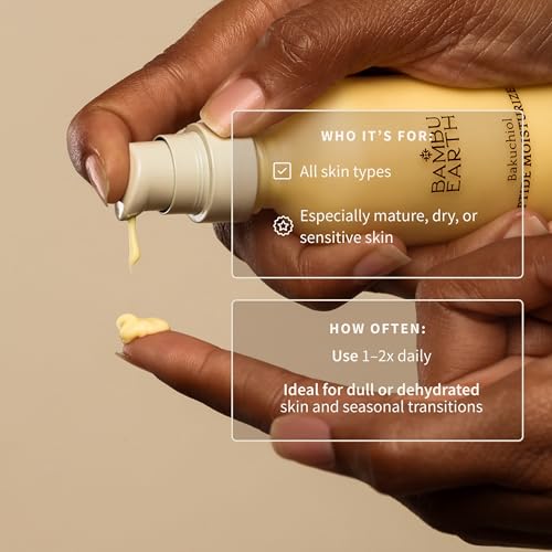 Bakuchiol Peptide Face Moisturizer for Hydration & Firmness - 2oz Natural Skin Care