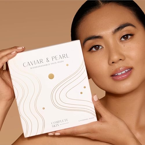 CSM Caviar & Pearl Face Mask ? Luminous Hydrated Skin ? Reduces Fine Lines & Wrinkles, Brightens Complexion, and Strengthens Skin Barrier ? 5 Individually-Wrapped Masks