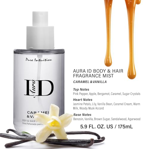 Women’s Fragrance Body & Hair Mist Set - Caramel Vanilla & Strawberry Leaves, 2 Pack, 5.9 fl oz Each