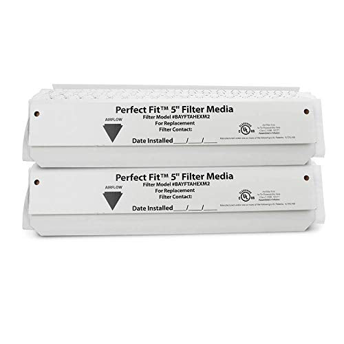 Expandable Media Air Filter Replacement 21-1/8x5 Inch for HVAC Systems - 2 Pack