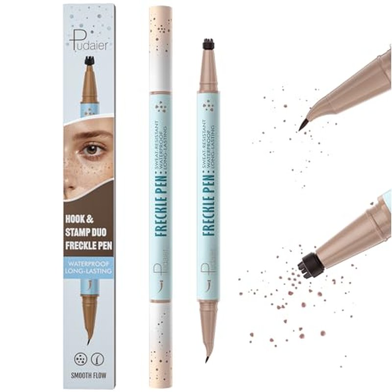 2-in-1 Dual Ended Microblading Freckle Pen & Freckle Stamp,Waterproof Freckle Stamp & Precise
