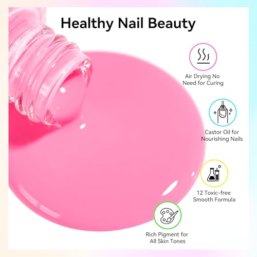 Nailshion Z16Colors-Rainbow Charm 16-Color Quick Dry Nail Polish Set No Lamp Needed