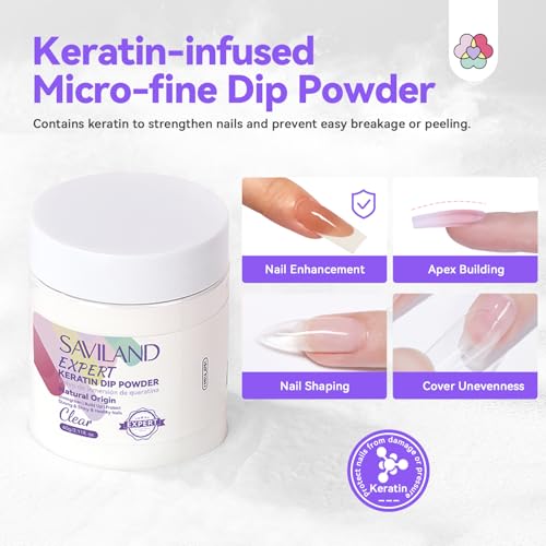 Dip Powder Nail Kit with Electric Nail Drill - 69Pcs Clear Gel Set for Home & Salon