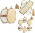 Exfoliating Loofah Pad & Back Scrubber Set with Natural Egyptian Loofah