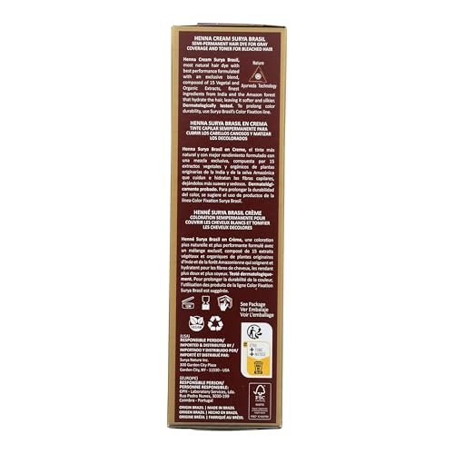 Surya Brasil Henna Cream Ash Blonde - 2.37 Fl Oz Vegan Semi-Permanent Hair Color