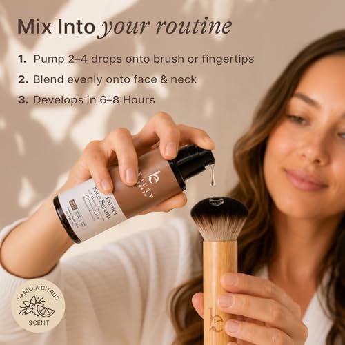 Natural Self Tanning Serum for Face - Organic & Anti-Aging