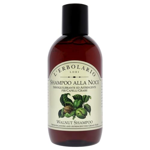 L'Erbolario Walnut Clarifying Shampoo for Oily Hair - Citrus Scent, 6.7 Fl Oz