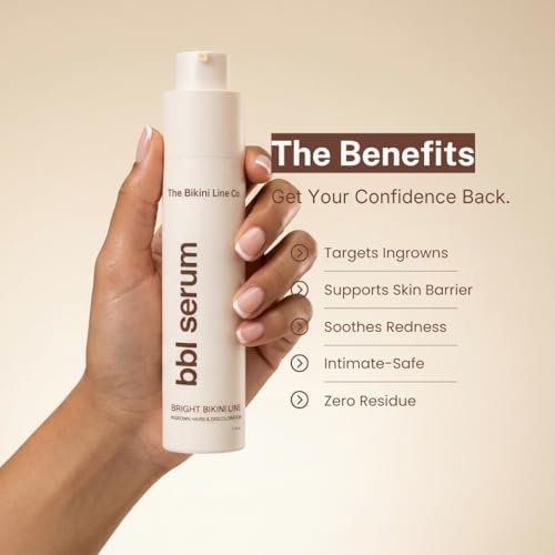 Post-Hair Removal Bikini Line Serum with Salicylic Acid & Niacinamide - Fragrance-Free, Soothes Irritation & Reduces Ingrown Bumps