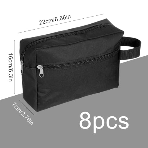 Travel Toiletry Bag Set - 8 Water-Resistant Cosmetic Organizer Pouches - 4 Colors