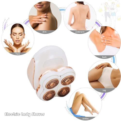Electric Razors for Women Legs, Electric Shaver for Women, Cordless Painless Hair Remover for Legs Bikini Underarm Arm Hairs