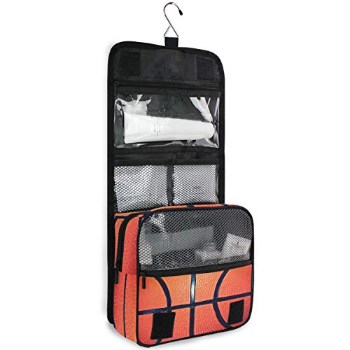 Hanging Toiletry Bag Sport Ball Basketball Portable Travel Cosmetic Makeup Bag Bathroom Shower Shaving Kit Organizer Bag for Men Women