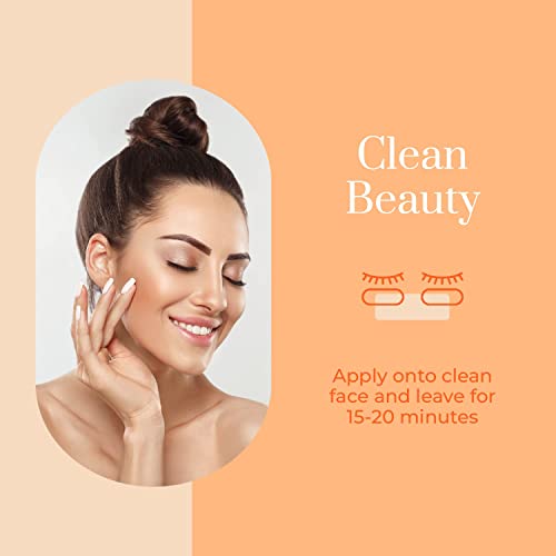 Clear Beauty Vitamin C & Collagen Under Eye Patches ? Reduces Dark Circles, Puffiness & Fine Lines ? Hydrating & Firming Eye Pads ? Dermatologist Tested, Korean Skin Care, Vegan Clean Beauty ? 5 Pack