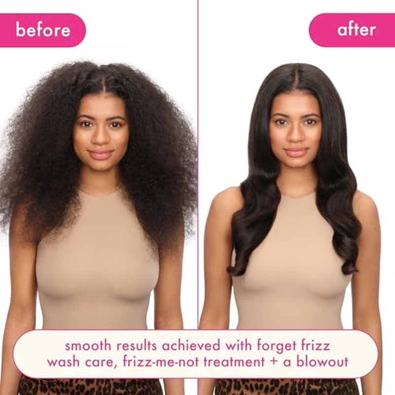 amika forget frizz anti-frizz shampoo | smoothing, humidity protection, up to 72 hour frizz control + lightweight hydration, for medium to thick coarse hair types 2a-4c