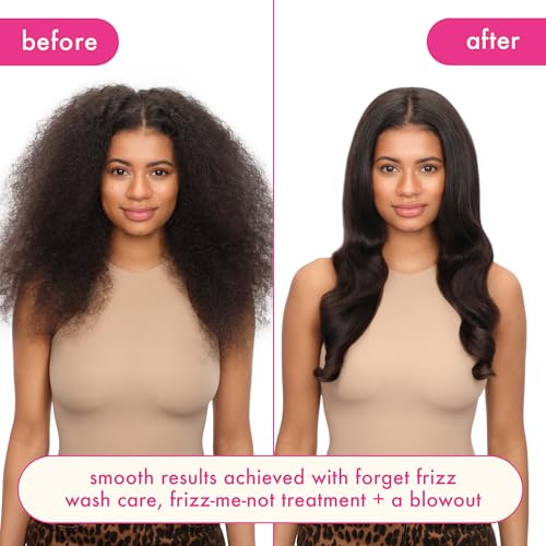 amika forget frizz anti-frizz conditioner | smoothing, humidity protection, up to 72 hour frizz control + lightweight hydration, for medium to thick coarse hair types 2a-4c