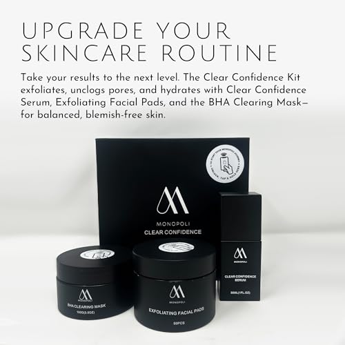 MONOPOLI Skin BHA Clay Mask | Luxurious Detox and Hydration | Manicouagan Clay & Hydrating Agents | Suitable for All Skin Types Needing a Refresh | Single 100g