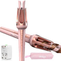 Automatic Hair Curling Iron 1.25 Inch for Beach Waves, 5 Temp Settings, Dual Voltage