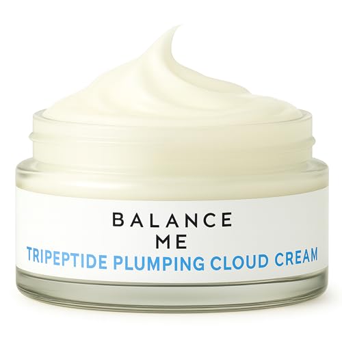 Balance Me Tripeptide Plumping Cloud Cream 1.7 fl oz, Anti Aging Moisturizer Face Cream for Hydrating & Firming with Ceramides & Hyaluronic Acid