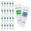 Travel Size Shampoo and Body Wash Bulk Pack of 50,Individually Wrapped 30ml/1 fl oz Small Size Hotel Supplies Portable Toiletries Amenities Bulk for Guests,Travel,Homeless,Charity