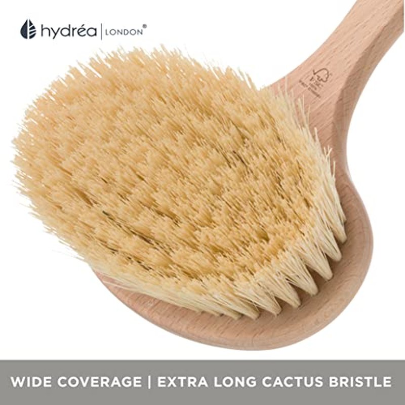 Hydr?a London Professional Dry Skin Detox Body Brush with Extra Long Cactus Bristles