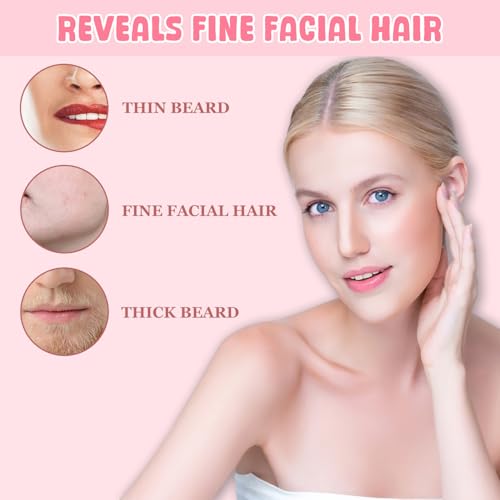 Hair Identifier Spray for Face Shaving, Moisturizing and Skin Care Dermaplaner Spray,Skin Body Hair Identifier Comfortable Face Shaving Powder (Pink 1pack 01)