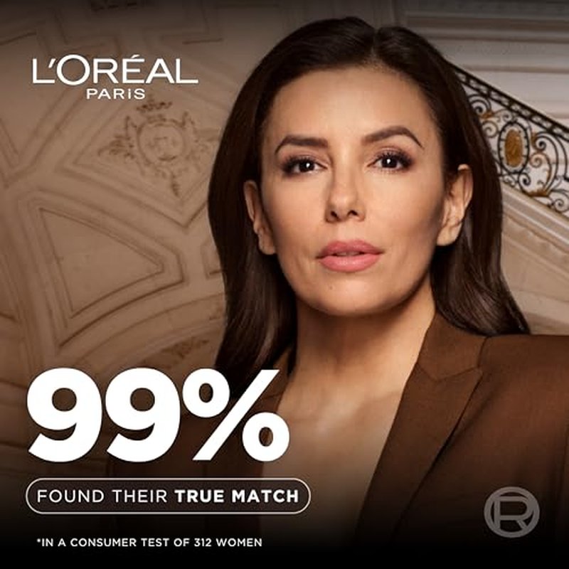 L'Oreal Paris True Match Super-Blendable Foundation, Medium Coverage Liquid Foundation Makeup, N6, Medium, 1 Fl Oz