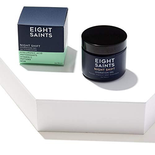 Anti-Aging Face Gel Moisturizer with Peptides & Vitamin C - Hydrating Night Cream, 2 Ounces