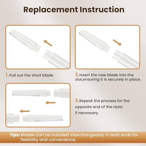 Dermaplaning Tool for Face Eyebrow Razor, Includes 2 Dual End Razors and 20 Blade Refills Exfoliating Face Razors for Women Facial Razor for Peach Fuzz and Eyebrow Starter Kit