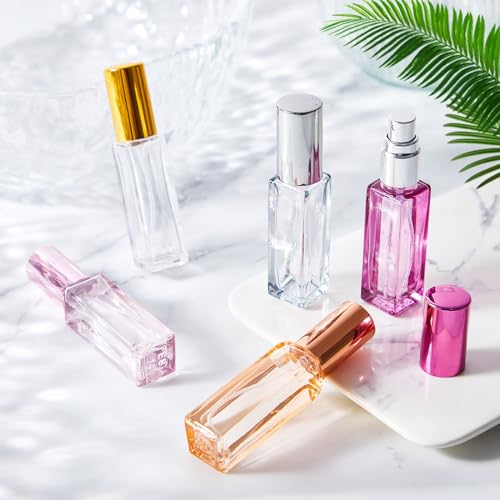 20 Pcs 10ml Refillable Travel Perfume Bottles Set with Funnels & Droppers