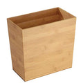 iDesign Rectangular Bamboo Waste Basket - Pack of 1, 10.5 x 5.75 x 10 Inches, Natural Wood Finish
