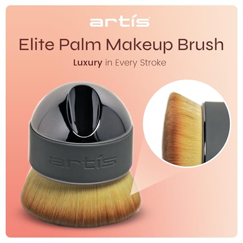 Artis Elite Palm Makeup Brush Luxury Synthetic Cosmefibre Brush Ideal For Foundation, SPF, Skincare Use With Liquids, Powders, and Creams Creates A Streak-Free Application