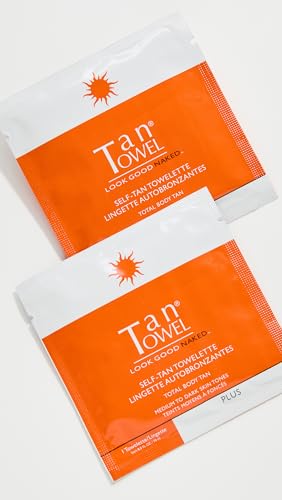 Tan Towel Plus Self-Tanning Wipes Full Body Pack of 5 | Fast, Even Sunless Tan