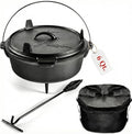 Uno Casa 6 Qt Cast Iron Dutch Oven Kit with Lid, Skillet, Tote & Recipe Book